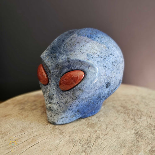 Dumortierite Alien Skull | Guardian Of The High Heart