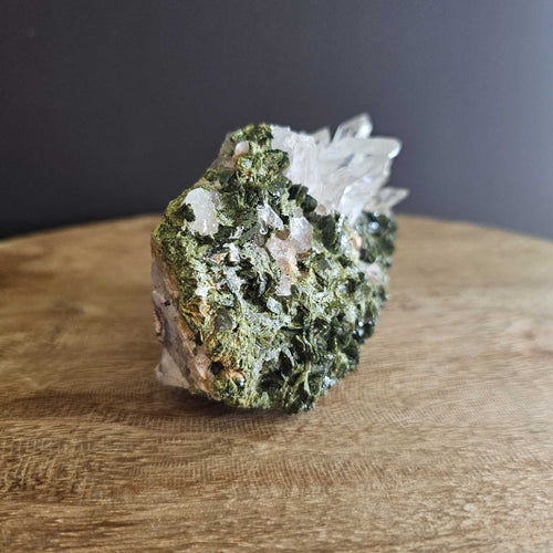 Epidote & Clear Quartz | Cluster 588gms