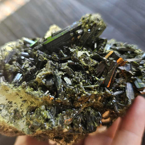 Epidote & Clear Quartz | Cluster 624gms