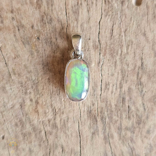 Ethiopian Opal Faceted Pendant | Joyful Expression