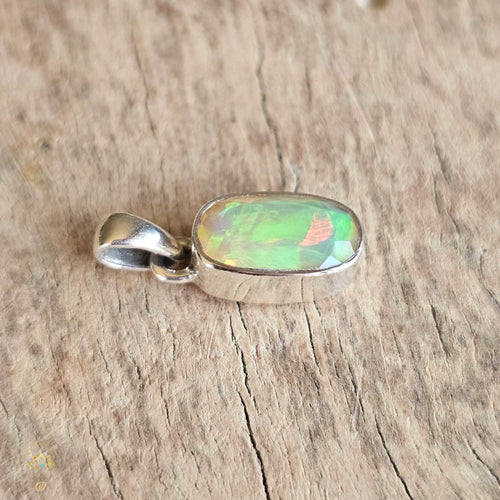 Ethiopian Opal Faceted Pendant | Joyful Expression