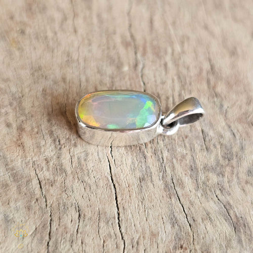 Ethiopian Opal Faceted Pendant | Joyful Expression