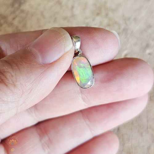 Ethiopian Opal Faceted Pendant | Joyful Expression