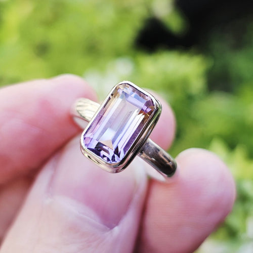 Faceted Ametrine Ring | Inner Transformation