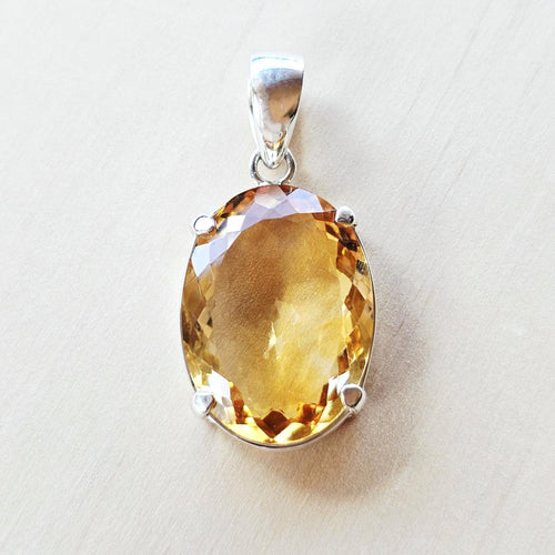 Faceted Citrine Pendant | Energetic Regeneration