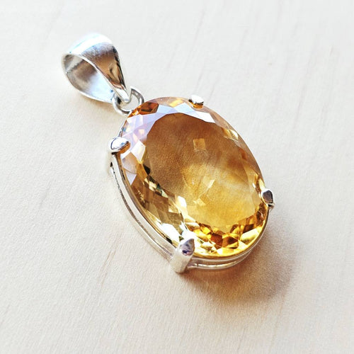 Faceted Citrine Pendant | Energetic Regeneration