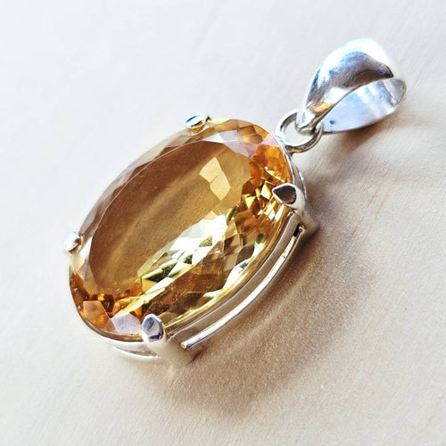Faceted Citrine Pendant | Energetic Regeneration