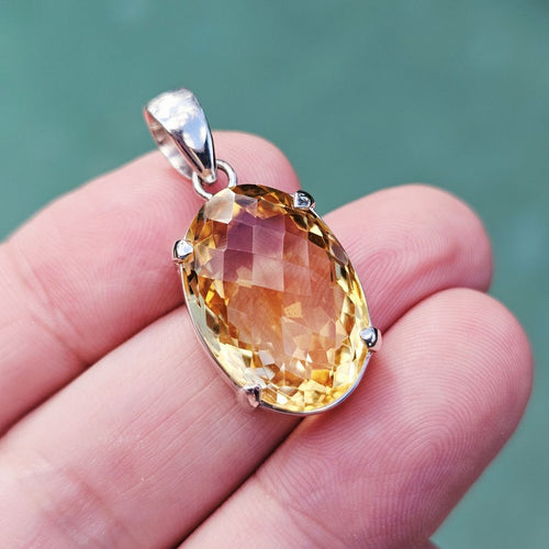 Faceted Citrine Pendant | Light Guardian