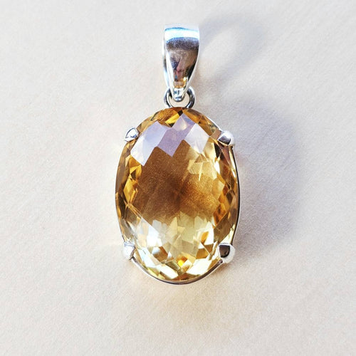 Faceted Citrine Pendant | Light Guardian