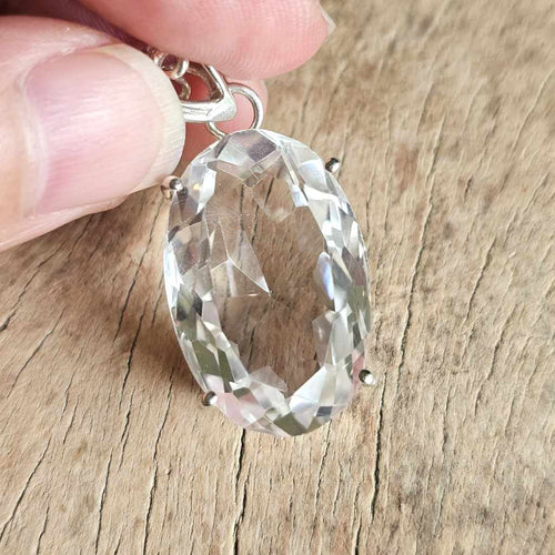 Faceted Clear Quartz Pendant | Infinite Possibilities