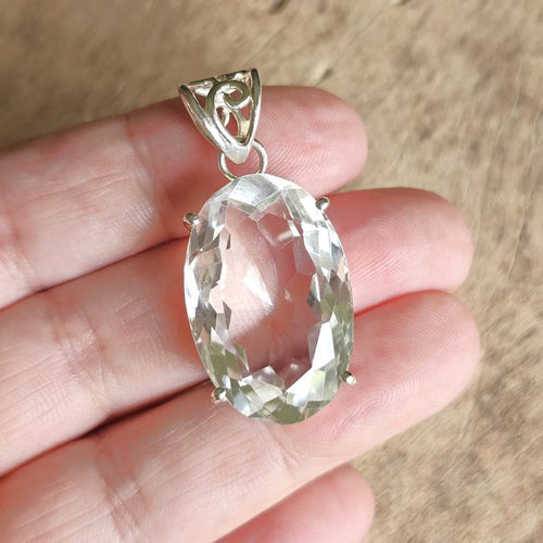 Faceted Clear Quartz Pendant | Infinite Possibilities