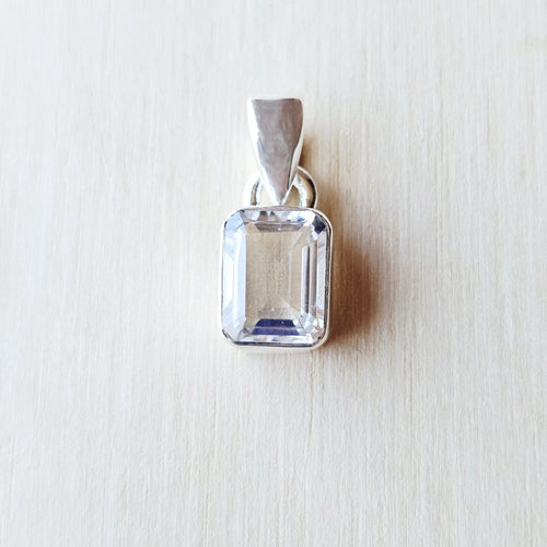 Faceted Clear Topaz Pendant | Lightkeeper