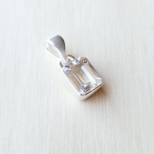 Faceted Clear Topaz Pendant | Lightkeeper