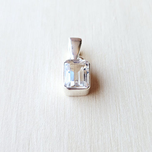Faceted Clear Topaz Pendant | Lightkeeper