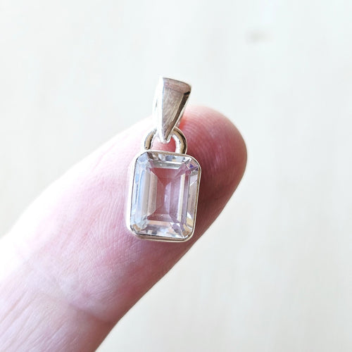 Faceted Clear Topaz Pendant | Lightkeeper