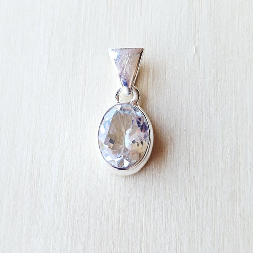 Faceted Clear Topaz Pendant | Vision Stone