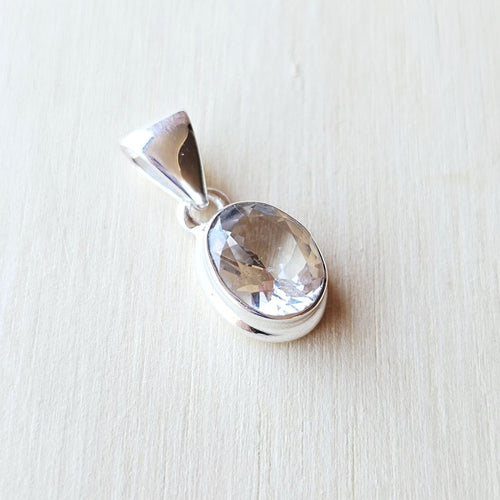 Faceted Clear Topaz Pendant | Vision Stone