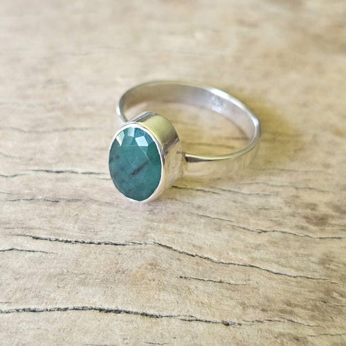 Faceted Emerald Ring | Emerald Bridge