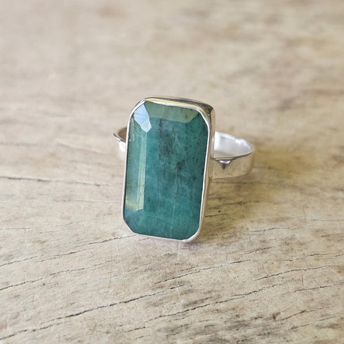 Faceted Emerald Ring | Heart Frequency