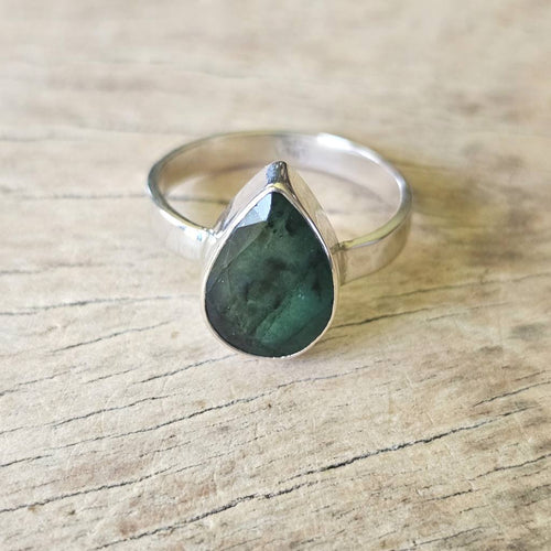 Faceted Emerald Ring | Spiritual Companion