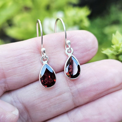 Faceted Garnet Earrings | Inner Light