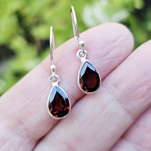Faceted Garnet Earrings | Inner Light