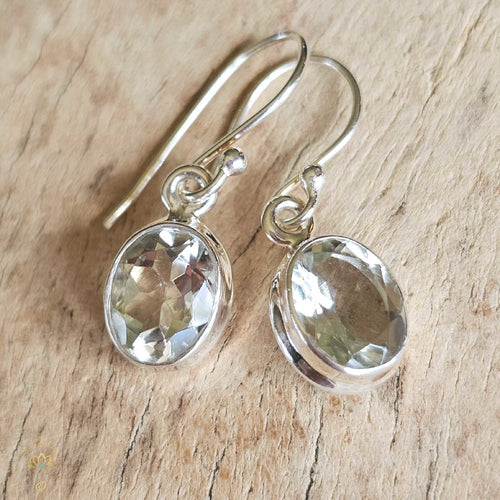 Faceted Green Amethyst (Prasiolite) Earrings | Heart Harmoniser