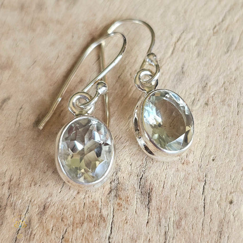 Faceted Green Amethyst (Prasiolite) Earrings | Heart Harmoniser