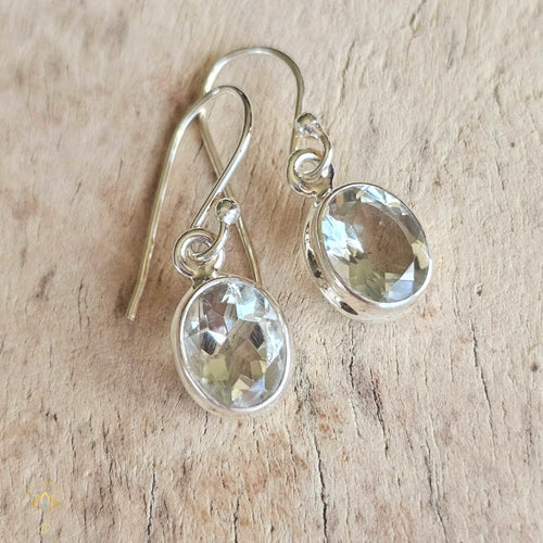 Faceted Green Amethyst (Prasiolite) Earrings | Heart Harmoniser