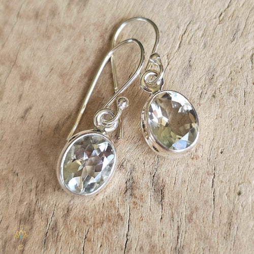 Faceted Green Amethyst (Prasiolite) Earrings | Heart Harmoniser