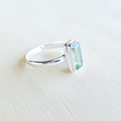 Faceted Green Kyanite Ring | Auric Thread