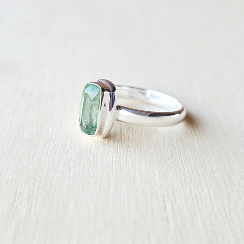 Faceted Green Kyanite Ring | Ring Of Renewal