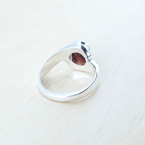 Faceted Hessonite Garnet Ring | Right Here Right Now