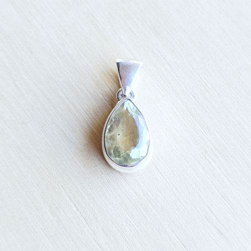Faceted Libyan Desert Glass Pendant | Pharaoh's Light