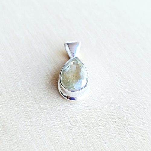 Faceted Libyan Desert Glass Pendant | Pharaoh's Light