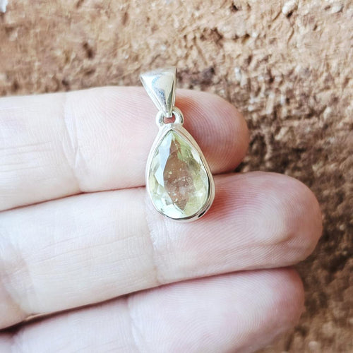 Faceted Libyan Desert Glass Pendant | Pharaoh's Light