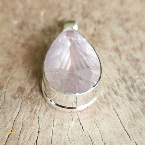 Faceted Rose Quartz Pendant | Self Love Activation