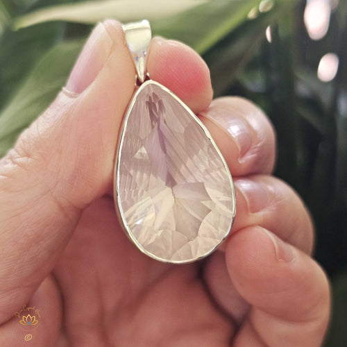 Faceted Rose Quartz Pendant | Self Love Activation