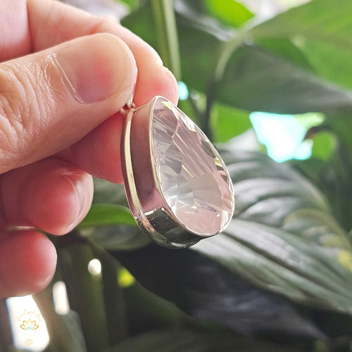 Faceted Rose Quartz Pendant | Self Love Activation