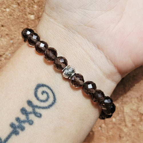 Faceted Smoky Quartz Bracelet | Inner Strength