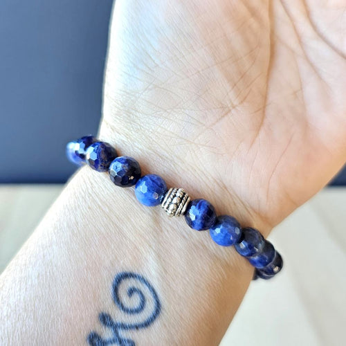 Faceted Sodalite Bracelet | Channeled Clarity
