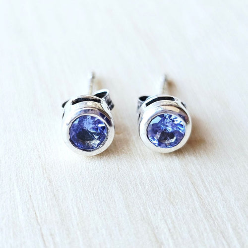 Faceted Tanzanite Studs | Calm Current