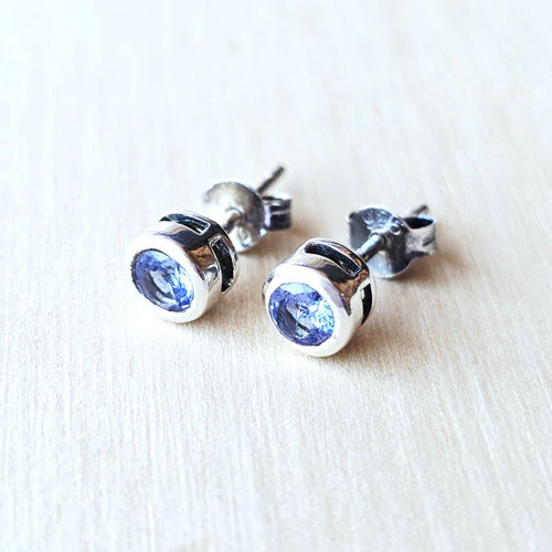 Faceted Tanzanite Studs | Calm Current