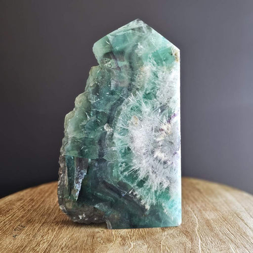 Feathered Green Fluorite | Semi Polished Obelisk 1.8kgs