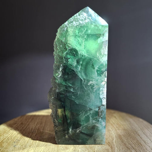 Feathered Green Fluorite | Semi Polished Obelisk 2.3kgs