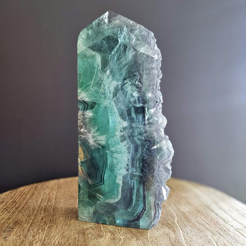 Feathered Green Fluorite | Semi Polished Obelisk 2.3kgs