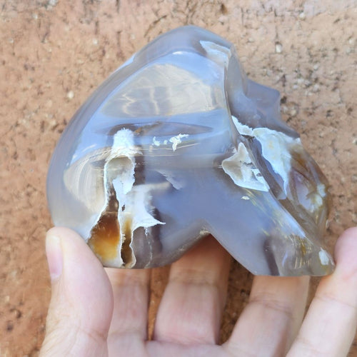 Flower Agate Skull | Petal Fire Skull