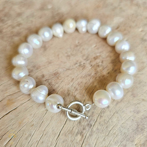 Freshwater Cultured Baroque Pearl Bracelet | Ivory