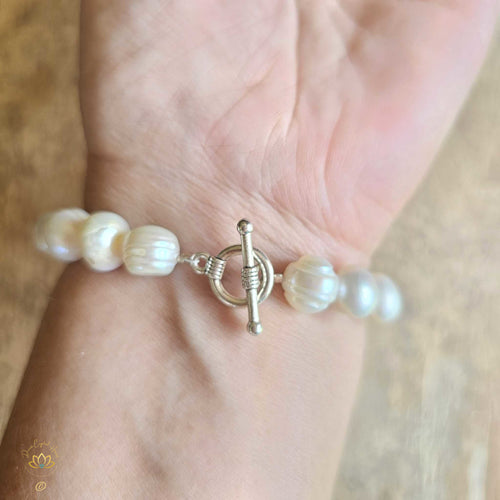 Freshwater Cultured Baroque Pearl Bracelet | Ivory