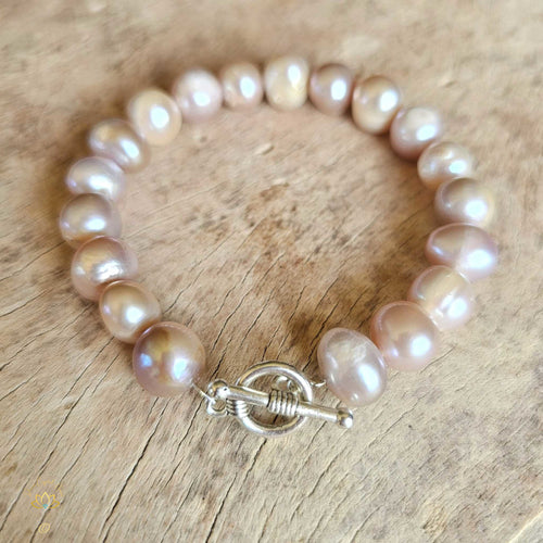 Freshwater Cultured Baroque Pearl Bracelet | Rose